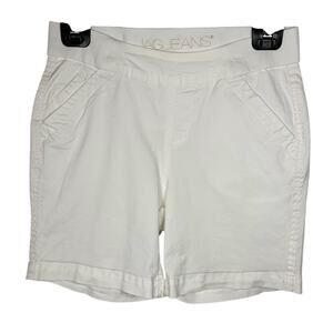 Jag Jeans The Classic Fit White Cotton Blend Shorts Women's 2P